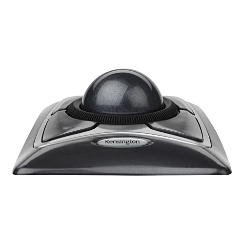 Kensington 55mm K64325 Optical Trackball Mouse, USB Connectivity, Black Silver, Ambidextrous