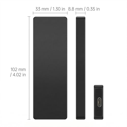 Portable SSD 2TB 256-Bit Encryption USB 3.1 Type-C External Storage