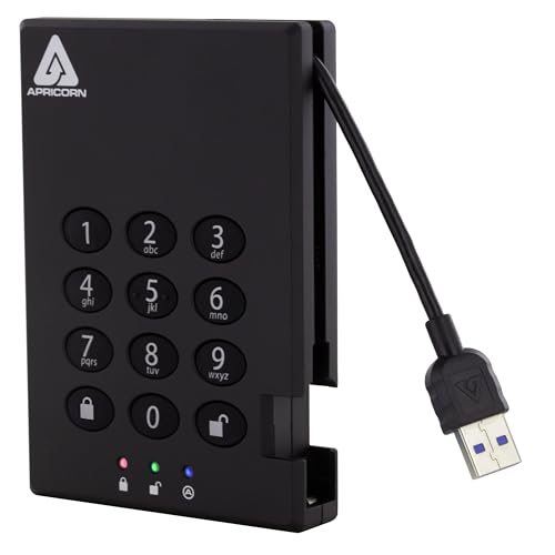 Apricorn 2TB A25-3PL256-2000 USB 3.0 Portable External Hard Drive