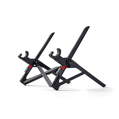Roost Portable V3 Adjustable Laptop Stand - Tabletop Mounting - Black - 1.2 x 13 x 1.3 inches - Foldable - 5.8 Ounces - Engineered Composite
