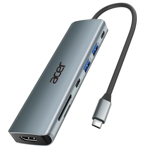 Acer 5.1" 7-Ports ODK360 USB-C Hub 4K HDMI 100W PD Aluminum