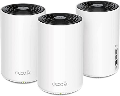 TP-Link 3-Pack Deco XE75 Pro AXE5400 Tri-Band WiFi 6E Mesh System - Covers 7200 Sq.Ft, 2.5 Gbps WAN/LAN Port