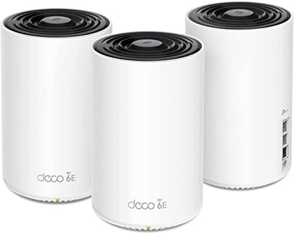 TP-Link 3-Pack Deco XE75 Pro AXE5400 Tri-Band WiFi 6E Mesh System - Covers 7200 Sq.Ft, 2.5 Gbps WAN/LAN Port