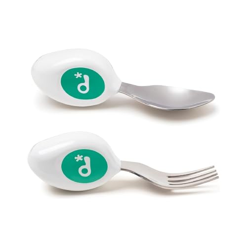 doddl 2 Pieces DOD004 Utensil Set for Toddler Self-Feeding - Stainless Steel