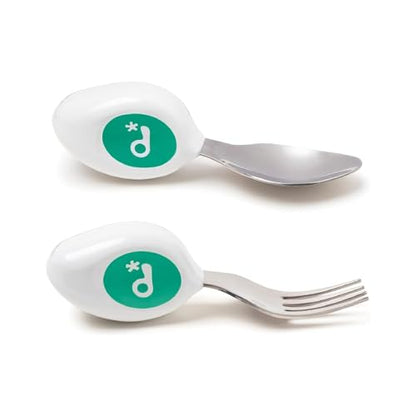 doddl 2 Pieces DOD004 Utensil Set for Toddler Self-Feeding - Stainless Steel