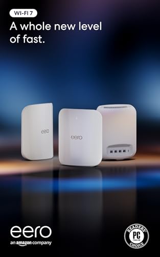 Amazon eero Max 7 Mesh Wi-Fi System 3-Pack - Coverage Up to 7500 sq. ft, Supports Up to 10 Gbps, Connects 750+ Devices