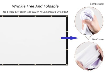 Mdbebbron 150 Inch Projection Screen SD-002 16:9 Manual Polyester Wall Mount