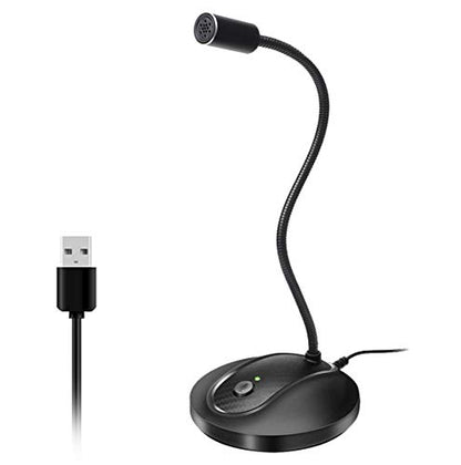 JOUNIVO JV-601 USB Microphone, Omnidirectional, 76 dB SNR, Corded Electric, Gooseneck