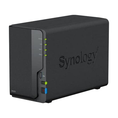 Synology 24TB DS223 DiskStation NAS Device - Realtek RTD1619B Quad-Core, 2GB RAM, 1x RJ-45 1GbE LAN-Port