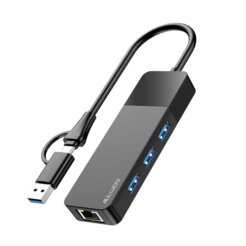 ALL-LUCKY Ethernet USB Hub 4-Port with Gigabit Network Interface