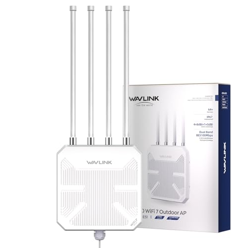 WAVLINK Dual-Band WiFi 7 BE5100 Outdoor Extender WL-WN573HBE2 5100 Mbps 300m RJ45