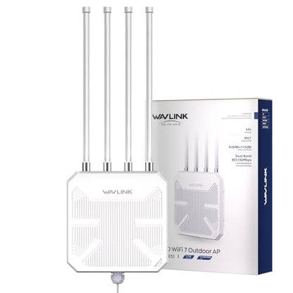WAVLINK Dual-Band WiFi 7 BE5100 Outdoor Extender WL-WN573HBE2 5100 Mbps 300m RJ45