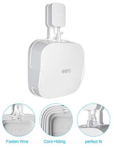 COOLWUFAN 3 Count TE007_eero_pro6_mount_3P Wall Mount Holder for eero Pro 6/6E Tri-Band WiFi 6 System