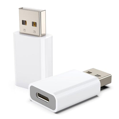 LMUBOY USB Male to USB-C Female Adapter Model RM White