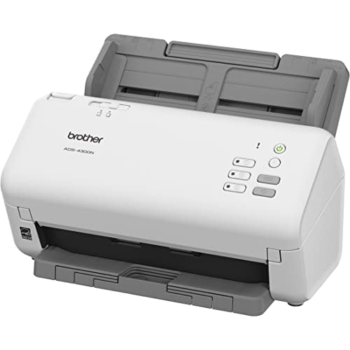 Brother ADS-4300N Document Scanner, 300 DPI, Ethernet, USB, CCD, Sheetfed