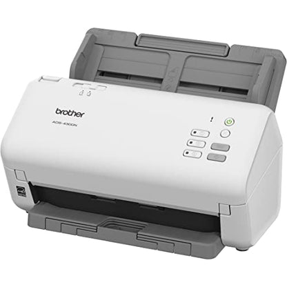 Brother ADS-4300N Document Scanner, 300 DPI, Ethernet, USB, CCD, Sheetfed