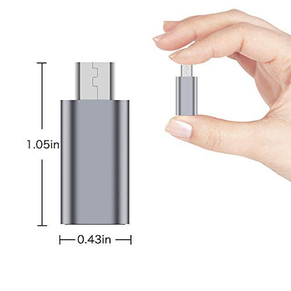 JXMOX USB Micro Adapter 4-Pack Micro USB Male to Type C Female