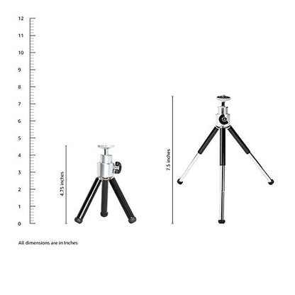 Amazon Basics 7.5 Inches WT0352G Lightweight Portable Mini Tripod 1.1 lbs Weight Limit Ball Head