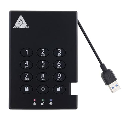 Apricorn 2TB A25-3PL256-2000 USB 3.0 Portable External Hard Drive