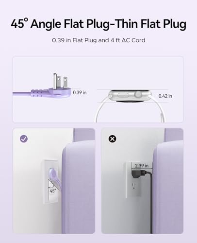 ORICO 4FT Purple AP3-4A2U1C-US 125 Volts Power Strip with 7 Outlets