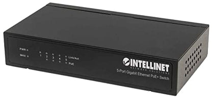 INTELLINET 4-Port Gigabit Ethernet Switch Model 561228, 1000 Mbps, Unmanaged, Metal Case