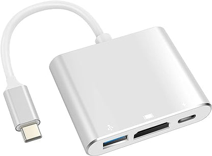 Battony 3-in-1 USB C to HDMI Adapter Model BT-001, 4K UHD Output, 5Gbps Transfer Rate, Aluminium Finish