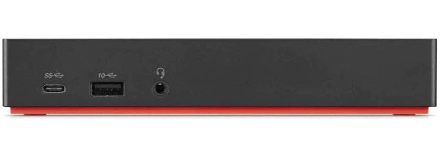 Lenovo 11.2" x 8.3" x 1.7" USB-C Docking Station (40AS0090US) - 60W Power Delivery - Black