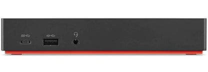 Lenovo 11.2" x 8.3" x 1.7" USB-C Docking Station (40AS0090US) - 60W Power Delivery - Black