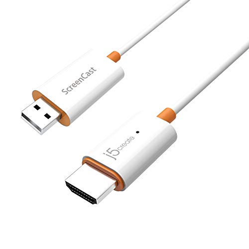 j5create 23.62 x 0.94 x 2.24 inches HDMI Display Adapter JVAW56 1080p 1 Amp - White