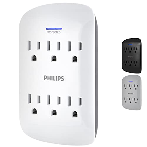 Philips 6-Outlet Extender Surge Protector, SPP3461WA/37