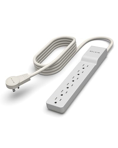 Belkin 6 Outlet Surge Protector BE106000-06R 240 Volts 4800 Amps Surge Protection
