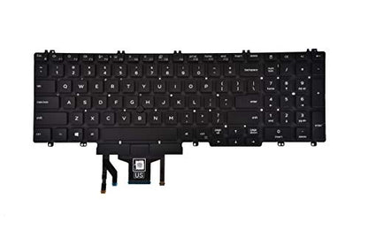 KBRPARTS Backlit Keyboard for Dell Latitude 5500 5501 5510 5511, Precision 3540 3541 3550 3551, USB Power, Black, Model: 0MMH7V NSK-EX0BC PK132FA1B00
