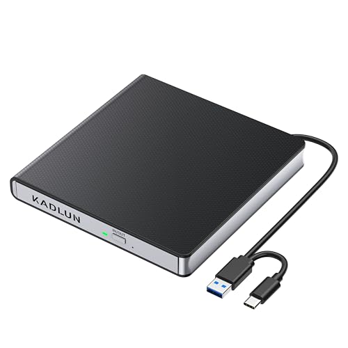 Kadlun 5.6" External CD DVD Drive SY905 USB 3.0 USB Type C Optical Drive