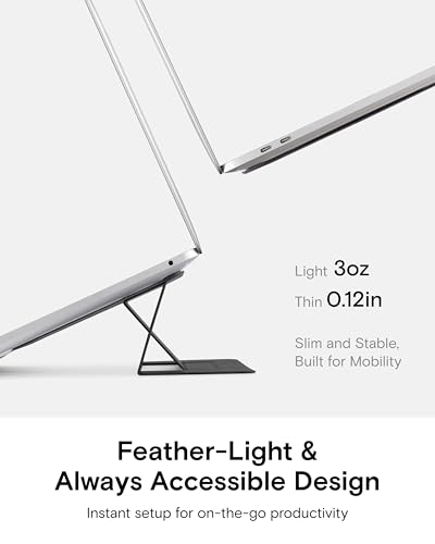 MOFT 8.82x6.69x0.13 inches MS006-1-BK Adhesive Laptop Stand Tabletop Black