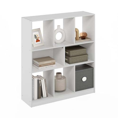 Furinno DALY Horizontal Cube Storage Organizer Bookcase 24121WH