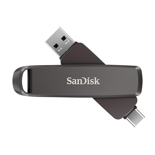 SanDisk 512GB SDDDE1-512G-G46 USB Flash Drive, Up to 1,000MB/s Read Speed, Dual USB Type-C and Type-A Connectivity