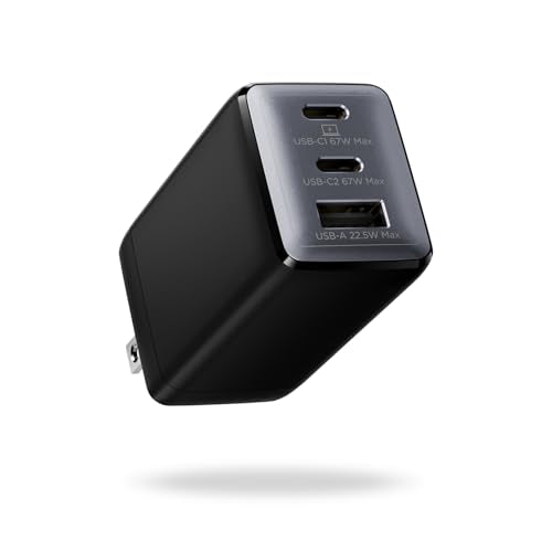 wegear 67W USB C Charger AC-255GUS Fast Charging Block Black