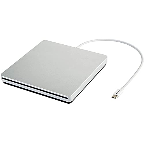 VikTck Portable External CD/DVD Drive VT967 USB Type C Silver