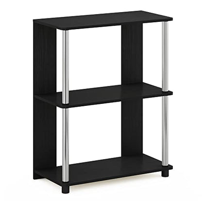 Furinno 3-Tier 15070AMSS Floor Mount Bookcase 11.6" D x 23.6" W x 29.8" H