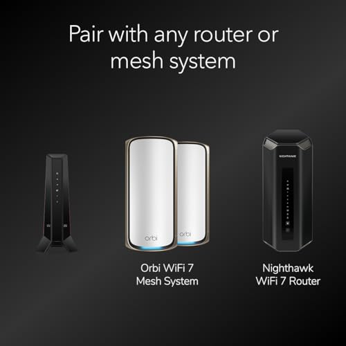 NETGEAR Nighthawk DOCSIS 3.1 Mid/High-Split Cable Modem CM2500-1AZNAS Ethernet Connectivity 2 Ports 2000 Mbps Download