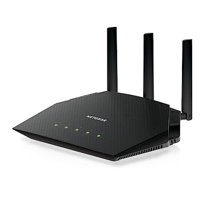 NETGEAR Dual-Band RAX36-100PAR AX3000 WiFi 6 Router, Up to 3 Gbps Speed, 4 Antennas