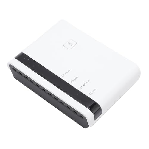 XUMIUZIY Print Server - 4 USB Ports - Multi-Mode Connectivity (Wired / 2.4G WiFi / Standalone) - 100Mbps LAN - x-USB 2.0