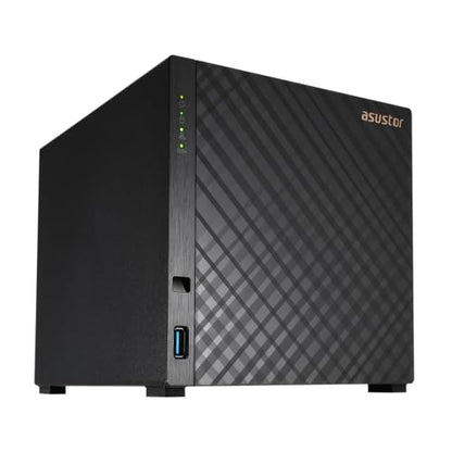 Asustor AS1204T 4-Bay NAS Network Attached Storage, Quad-Core 1.7GHz CPU, 2.5GbE, 1GB DDR4, Metal, Black