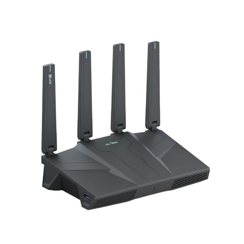 GL.iNet 1 Count GL-BE6500 WiFi 7 Router with 5 Ports 12.5 Gbps Data Rate Dual-Band Ethernet