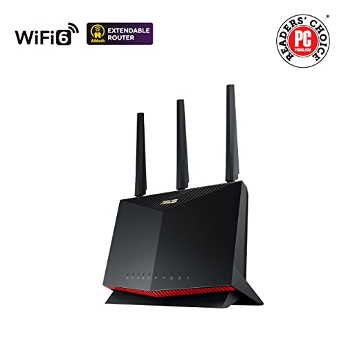 ASUS RT-AX86U PRO WiFi Router Dual-Band 802.11ax 2500 Mbps 3 Antennas