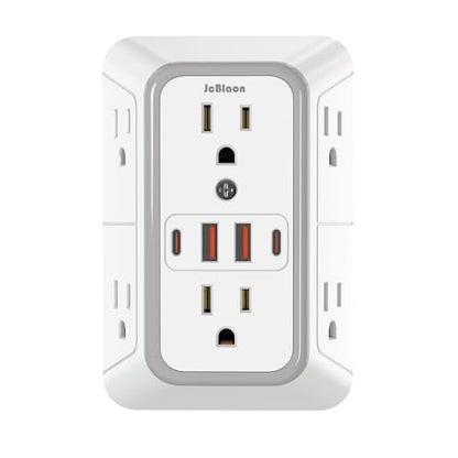 JcBlaon 6 Outlet Extender SE660-CUQ 125 Volts 15 Amps Power Strip