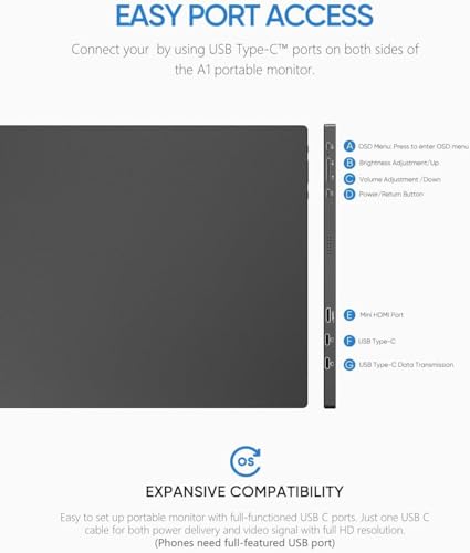ARZOPA 15.6 inch A1 FHD 1080p 60Hz LCD Monitor