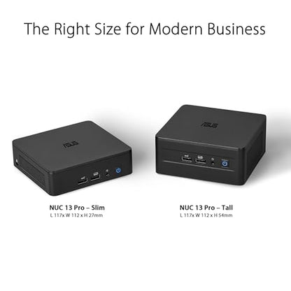 ASUS NUC 13 Pro Mini PC, Intel Core i7-1360P, 4K Resolution, Dual HDMI, Thunderbolt 4, 64GB RAM, SSD