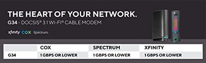 ARRIS 1.0 Count G34 Wi-Fi 6 Router 3000 Mbps Dual-Band Ethernet Cable Modem