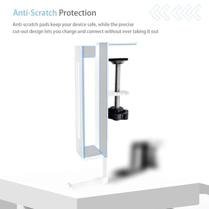 IFCASE Adjustable Desk Side Laptop Mount Holder Ifcase-lh01 White